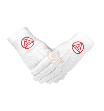 Masonic Royal Arch 100% Cotton Gloves with Machine Embroidery - kitchcutlery